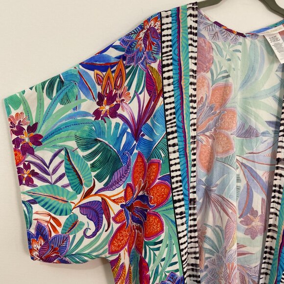 *La Blanca Tropics Of Tropez Kimono Swim Cover Up One Size - Picture 4 of 12